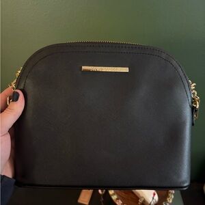 Steve Madden Black Crossbody Bag with Gold Accents